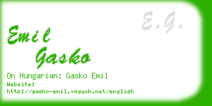 emil gasko business card